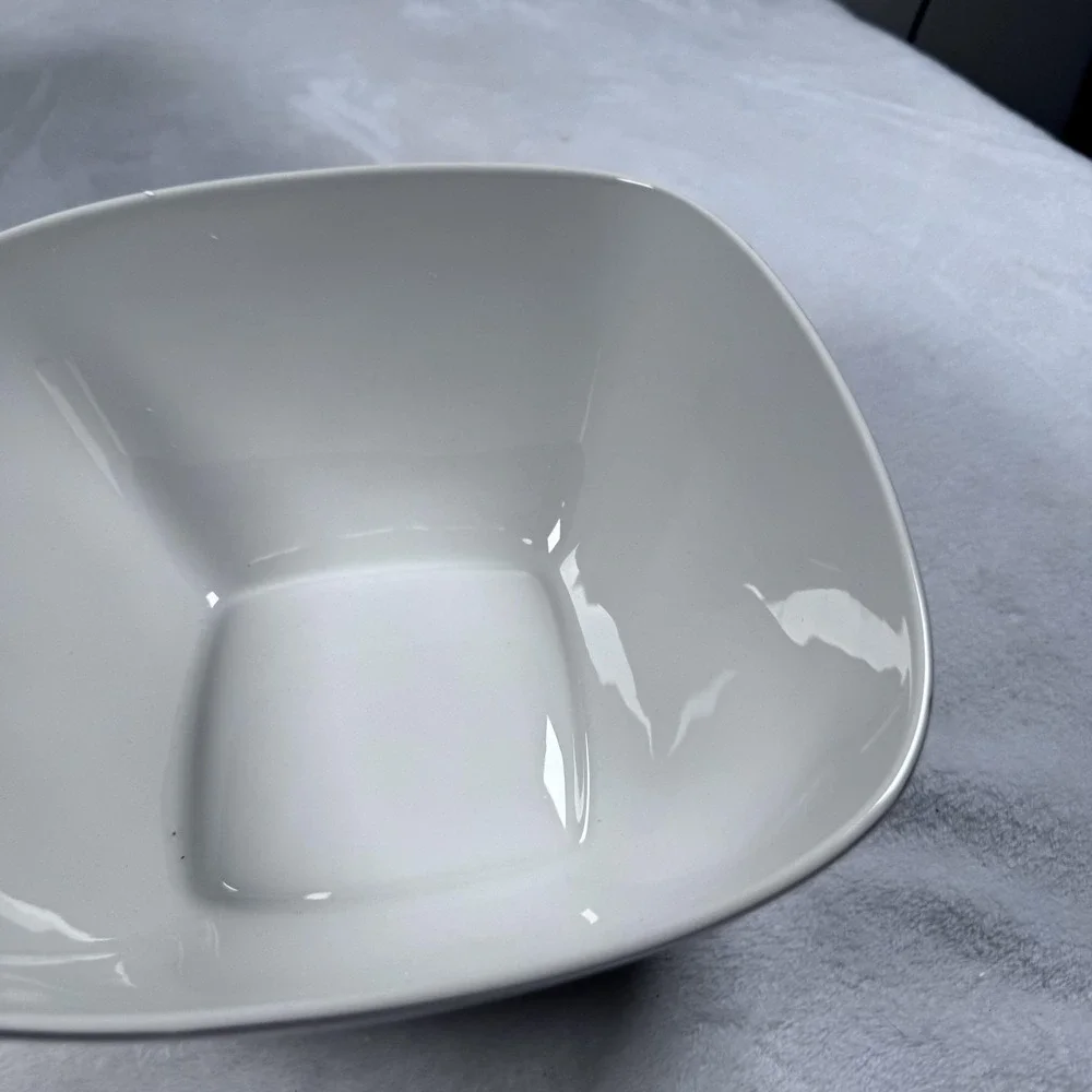 Lenox Windsor Gold Square Serving‎ Bowl Bone China White Gold Scroll Band